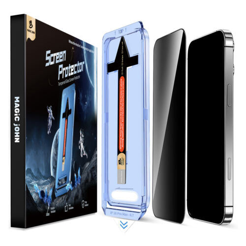 MAGIC JOHN Privacy Glass Screen Protector For iPhone 16 15 14 13 12 11Pro Max XR - Image 29