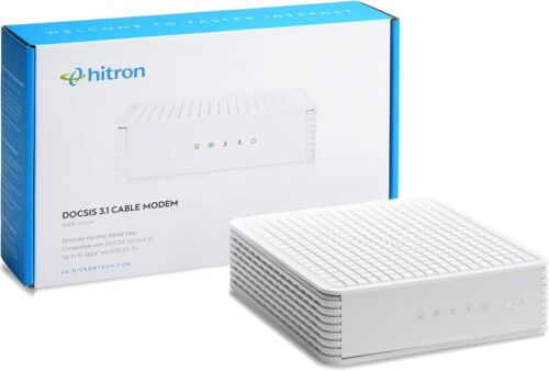 Hitron CODA DOCSIS 3.1 Modem 1 Gbps Pairs w/WiFi Router Ethernet Cable