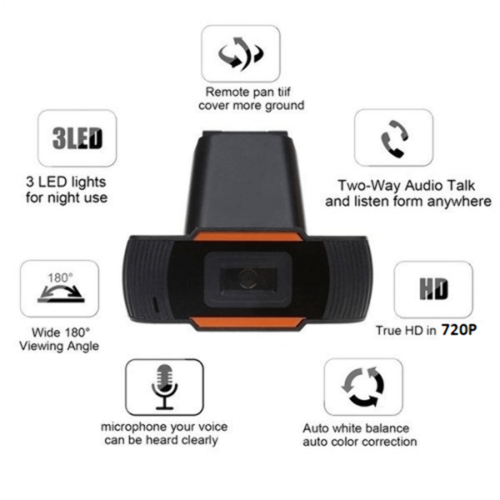 HD USB Web Camera Webcam Video Recording with Microphone For PC Laptop Desktop - Image 2