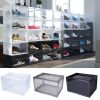 12PCs Magnetic Side Open Shoe Storage Box Stackable Sneaker Organizer Container