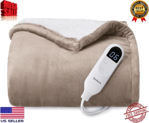 Bedsure Flannel Electric Heated Blanket Twin- 10 Heat Settings 84”Lx62”W - Image 18