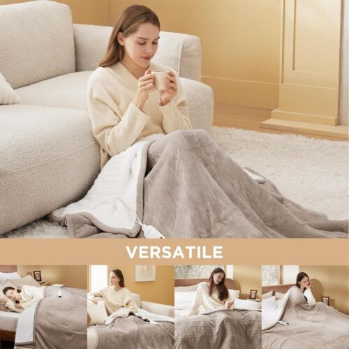 Bedsure Flannel Electric Heated Blanket Twin- 10 Heat Settings 84”Lx62”W - Image 21