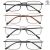 Reading Glasses Mens Womens 4 Pack Metal Frame Readers Eyeglasses Spring Hinge Reading Glasses Mens Womens 4 Pack Metal Frame Readers Eyeglasses Spring Hinge