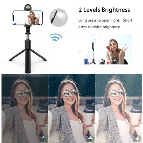 Selfie Stick Tripod Remote Desktop Stand Cell Phone Holder For iPhone Samsung US - Image 3