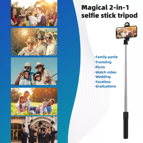 Selfie Stick Tripod Remote Desktop Stand Cell Phone Holder For iPhone Samsung US - Image 7