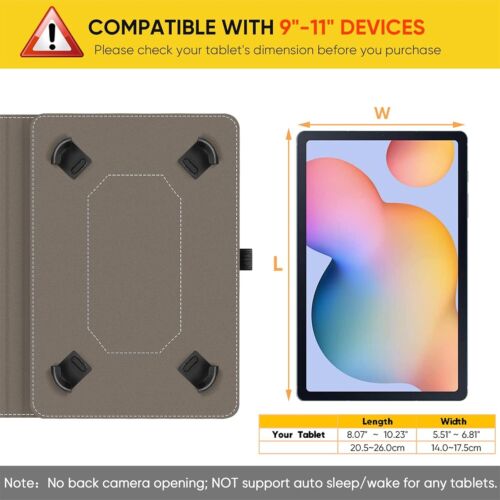 Universal Case for 9/10/10.1 Inch Tablet Folio Smart Stand Protective Cover - Image 2
