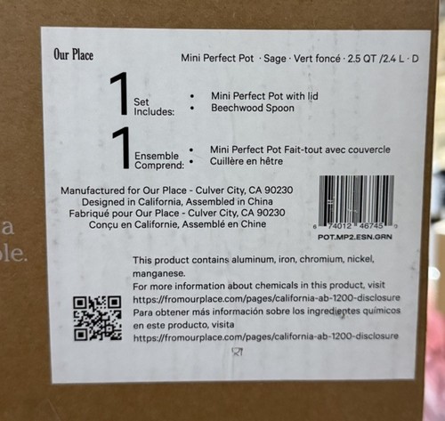 Our Place Mini Perfect Pot 2.5 -8.5” w Beechwood Spoon SAGE Vert Fonce - Image 3
