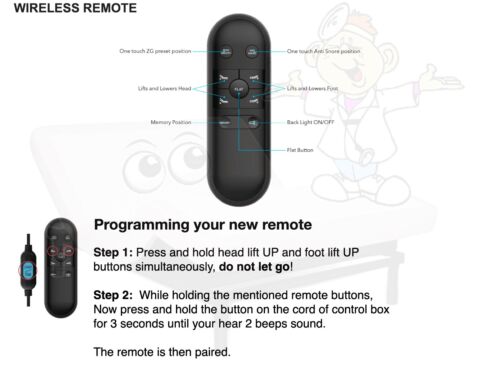 Mattress Firm 300 Series Richmat HJH55F Remote (Read Carefully) - Image 2