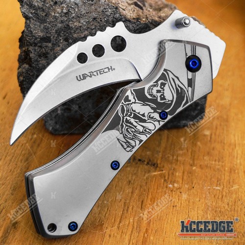 Pocket Knife Camping Accessories Survival Kit 5 Inch Grim Reaper Scythe Tacti... - Image 2