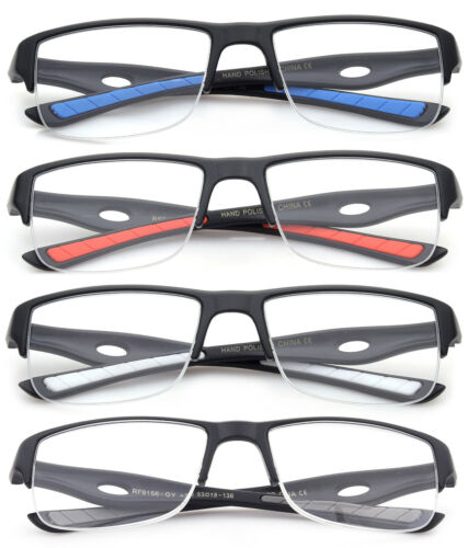 Reading Glasses Men Classic Half Rimmed Sporty Look Reader Quality Rectangular - Image 16