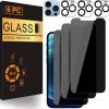 For iPhone 16 15 14 13 12 Pro Max Tempered Glass Privacy Screen Camera Protector For iPhone 16 15 14 13 12 Pro Max Tempered Glass Privacy Screen Camera Protector