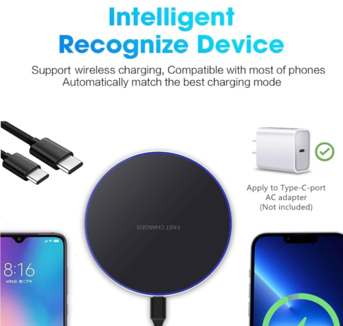 Fast Wireless Charger Charging Pad For lPhone 11 12 13 14 15 Samsung