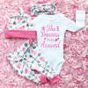 4PCS Newborn Kids Baby Girl Outfits Clothes Romper Bodysuit Pants Outfits Set 4PCS Newborn Kids Baby Girl Outfits Clothes Romper Bodysuit Pants Outfits Set