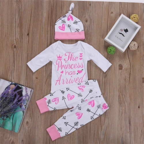 4PCS Newborn Kids Baby Girl Outfits Clothes Romper Bodysuit Pants Outfits Set - Image 8