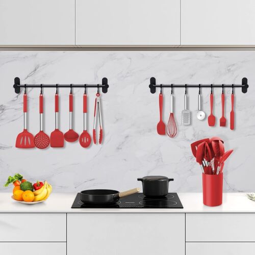 Cooking Utensil Set 17 Piece Stainless Steel Heat Resistant Kitchen Gadget Tools - Image 19