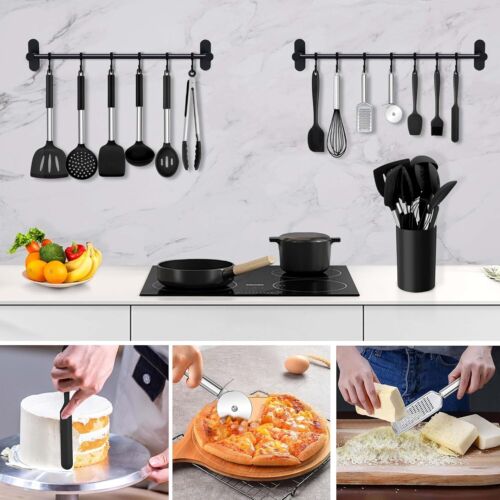 Cooking Utensil Set 17 Piece Stainless Steel Heat Resistant Kitchen Gadget Tools - Image 36