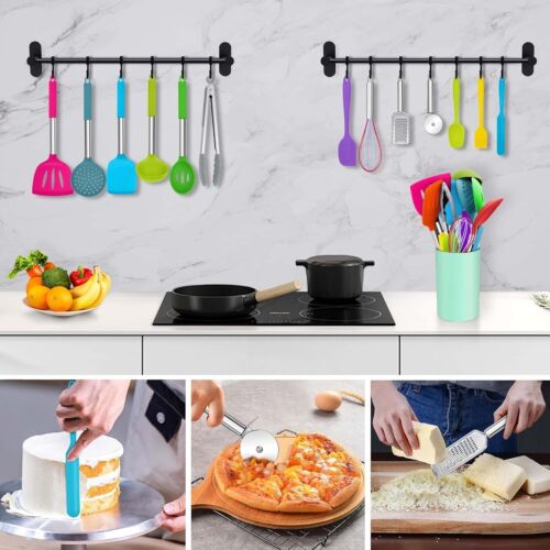 Cooking Utensil Set 17 Piece Stainless Steel Heat Resistant Kitchen Gadget Tools - Image 39