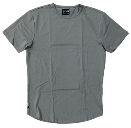 Cuts Clothing Men's Curve Hem Crew Neck Signature Fit 4-Way Stretch Tee T-Shirt - Image 5