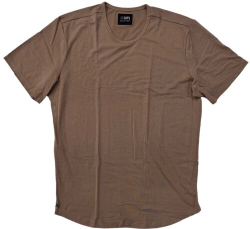 Cuts Clothing Men's Curve Hem Crew Neck Signature Fit 4-Way Stretch Tee T-Shirt - Image 53