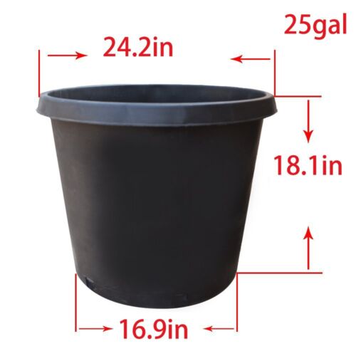 Labwork 1/2/3/5/7/10/15/20/25Gallon Plastic Nursery Pots Garden Plant Flower Pot - Image 29