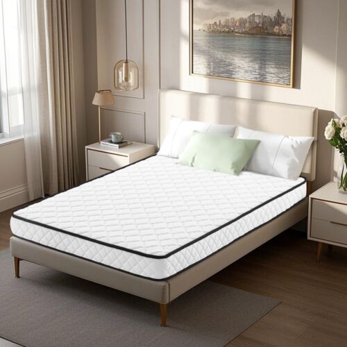 KBQ 5 " 6" Gel Memory Foam Medium-Firm Twin Txl Full Queen Mattress, White - Image 4