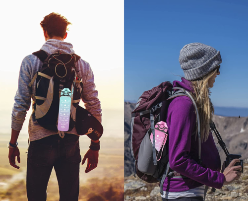 32 Oz Drinking Water Bottle with Times to Drink and Straw, Motivational with Car - Image 8