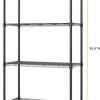 16*34*60″ Storage Rack Metal 4 Tier Wire Kitchen Shelf Organizer 1000 lbs Black