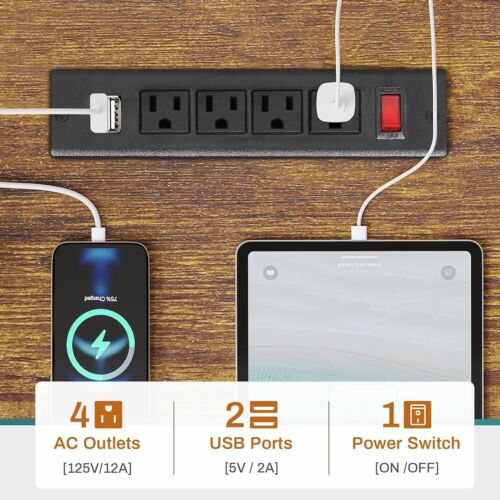 L Shaped Gaming Desk with LED Lights Home Office Desk with Fabric File Drawer - Image 5