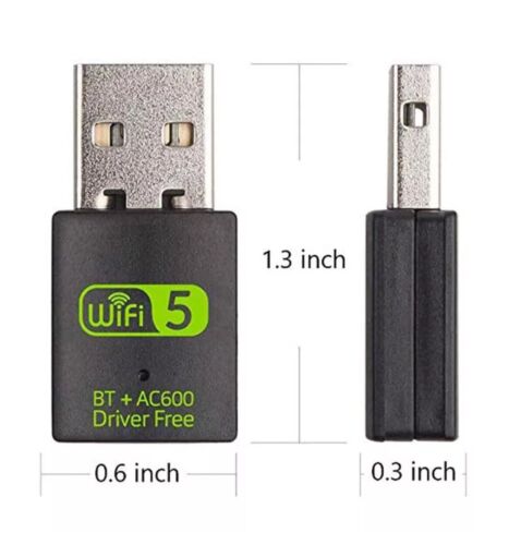USB WiFi Bluetooth Adapter 600Mbps Dual Band 2.4/5Ghz Wireless Network Receiver