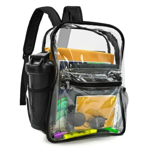 Clear Stadium Approved Backpack 15"x11"x5" Small Transparent Bag for Any Events - Image 14