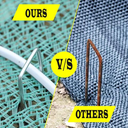 Landscape Staples 6 Inch 11 Gauge Galvanize Garden Stakes Fabric SOD - Image 4