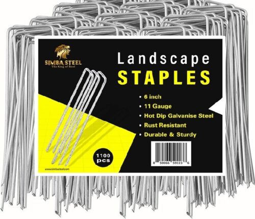Landscape Staples 6 Inch 11 Gauge Galvanize Garden Stakes Fabric SOD - Image 10