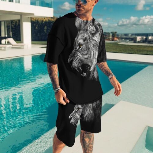 Men's Outfit Sportswear Oversized 3d Printed T-Shirt Shorts Men's T-Shirt Outfit - Image 3