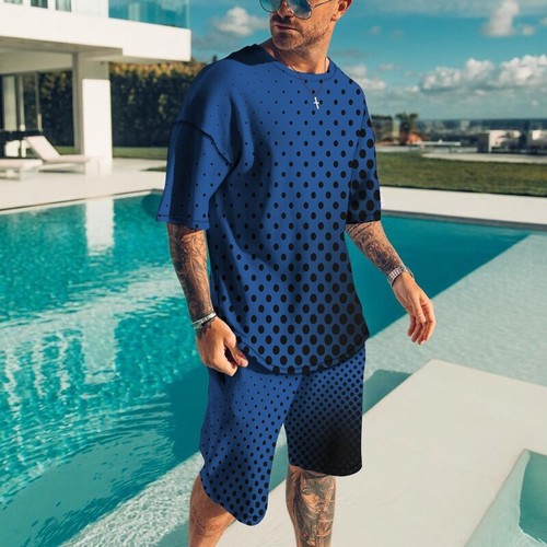 Men's Outfit Sportswear Oversized 3d Printed T-Shirt Shorts Men's T-Shirt Outfit - Image 6