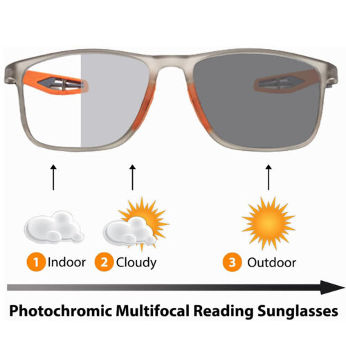 Multifocal Progressive Photochromic Reading Glasses Blue Light Blocking Readers - Image 6