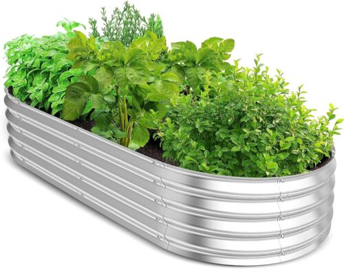 Planter Boxes Galvanized Raised Garden Bed Outdoor for Vegetables Utopia Home - Image 3