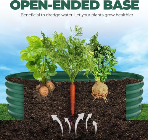 Planter Boxes Galvanized Raised Garden Bed Outdoor for Vegetables Utopia Home - Image 7