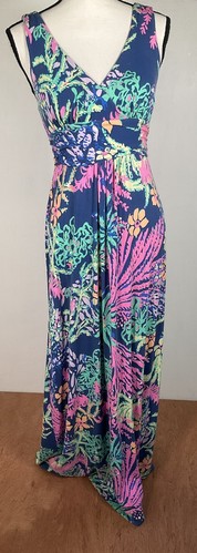 Lilly Pulitzer Estrada Out to Sea Flat French Terry Pink Blue Dress Size M New - Image 3