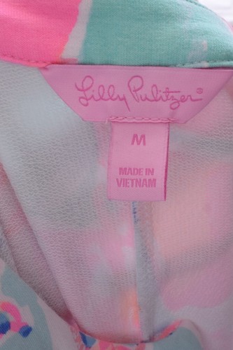 Lilly Pulitzer Estrada Out to Sea Flat French Terry Pink Blue Dress Size M New - Image 5