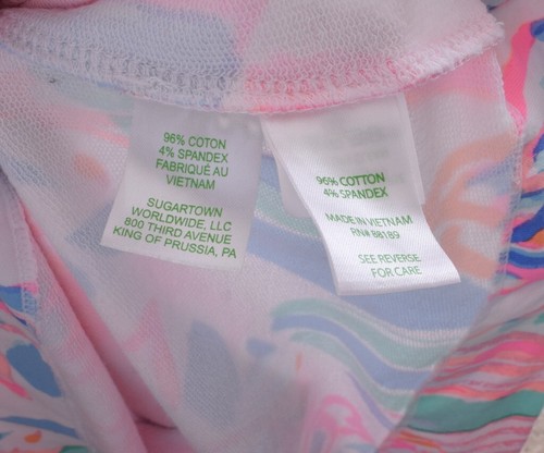 Lilly Pulitzer Estrada Out to Sea Flat French Terry Pink Blue Dress Size M New - Image 9