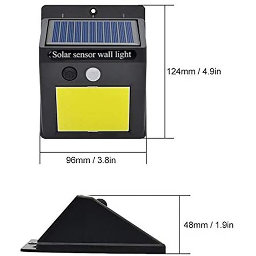 Waterproof 48 LED Solar Power PIR Motion Sensor Wall Light Outdoor Garden Lamp - Image 10