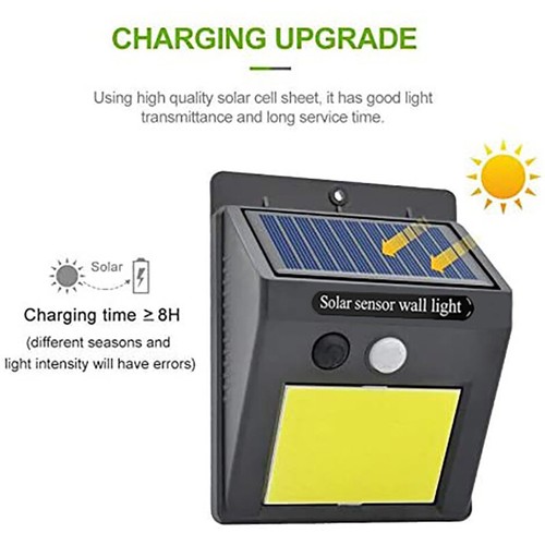 Waterproof 48 LED Solar Power PIR Motion Sensor Wall Light Outdoor Garden Lamp - Image 20