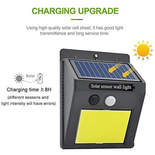 Waterproof 48 LED Solar Power PIR Motion Sensor Wall Light Outdoor Garden Lamp - Image 32