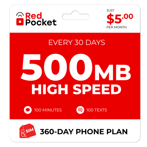 $5/Mo RedPocket Prepaid Wireless Phone Plan+Kit: 100 Talk 100 Text 500MB - Image 9