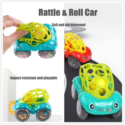 Rattle & Roll Car, 3-12 Months Baby Toys 5 inch boy and Girl Infant Toy Vehicles - Image 3