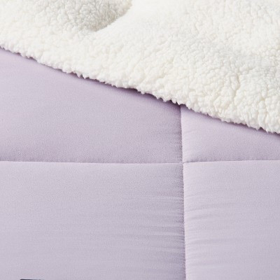 Room Essentials Faux Shearling Reversible Comforter Sherpa - Image 4