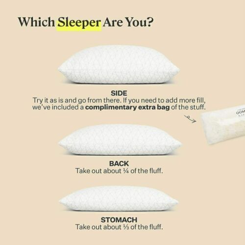 Coop Home Goods Premium Adjustable Loft Pillow Cross Cut Memory Foam Fill  NEW - Image 4