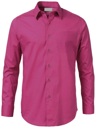 Boltini Italy Men's Long Sleeve Solid Barrel Cuff Dress Shirt - Image 38