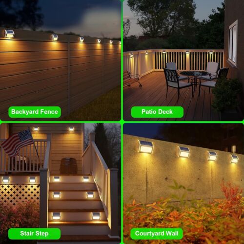 Solar Power Stairs Lights Outdoor Garden Pathway Wall Fence Deck Solar Step Lamp - Image 16