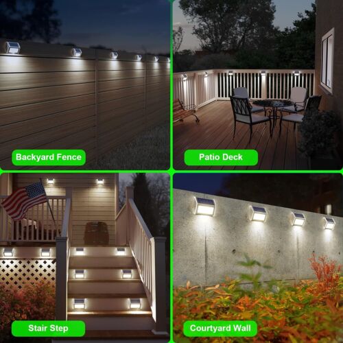 Solar Power Stairs Lights Outdoor Garden Pathway Wall Fence Deck Solar Step Lamp - Image 20